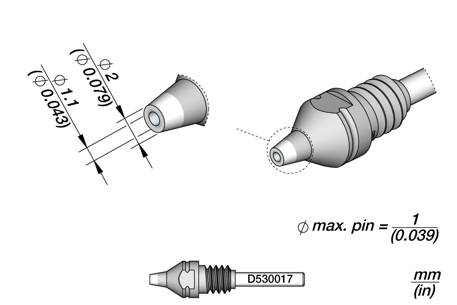 D530017 - Through-hole Desoldering Ø 1.1 S1